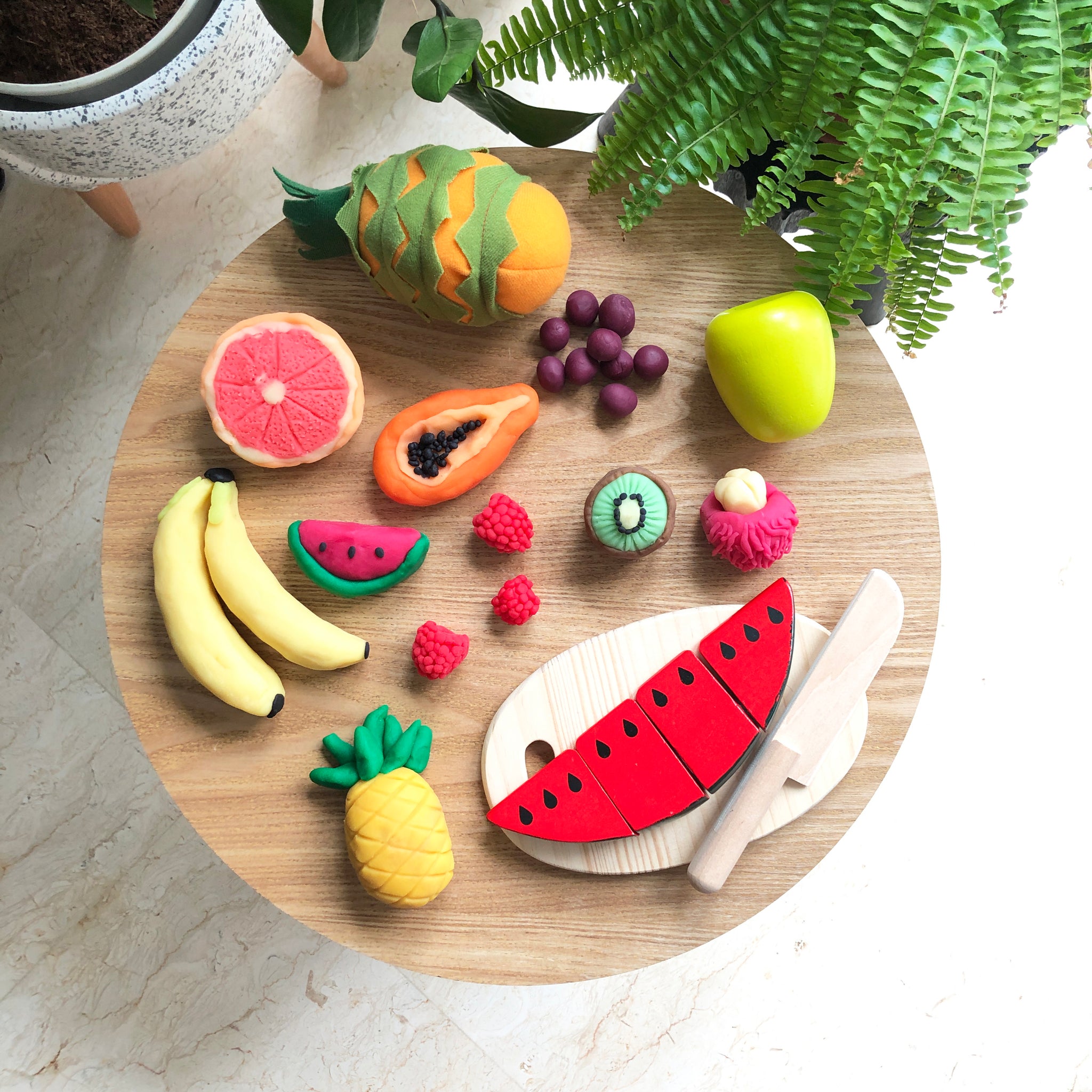 Fruit Play with Play Dough