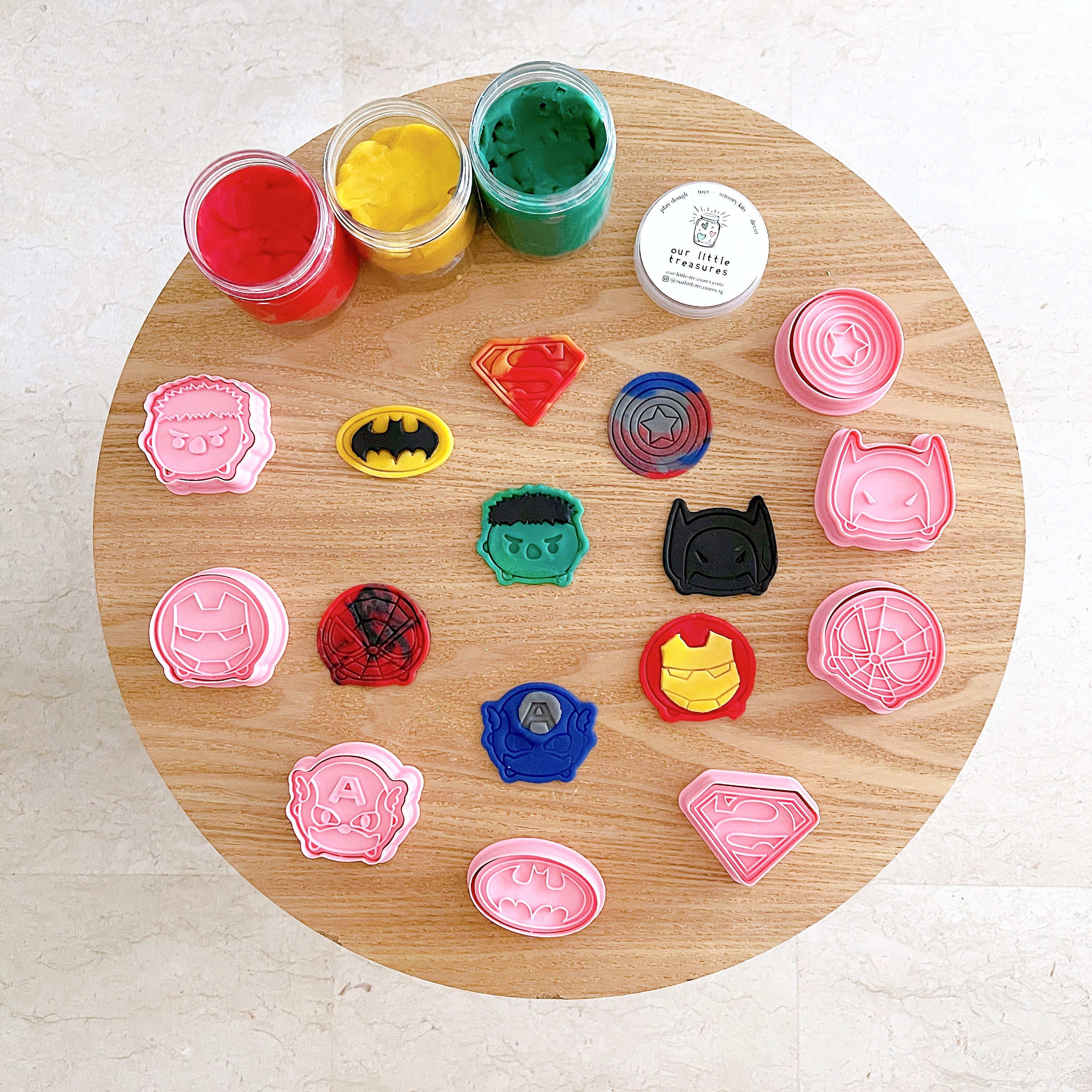 Superhero's Play Dough Stamps and Cutters - Our Little Treasures