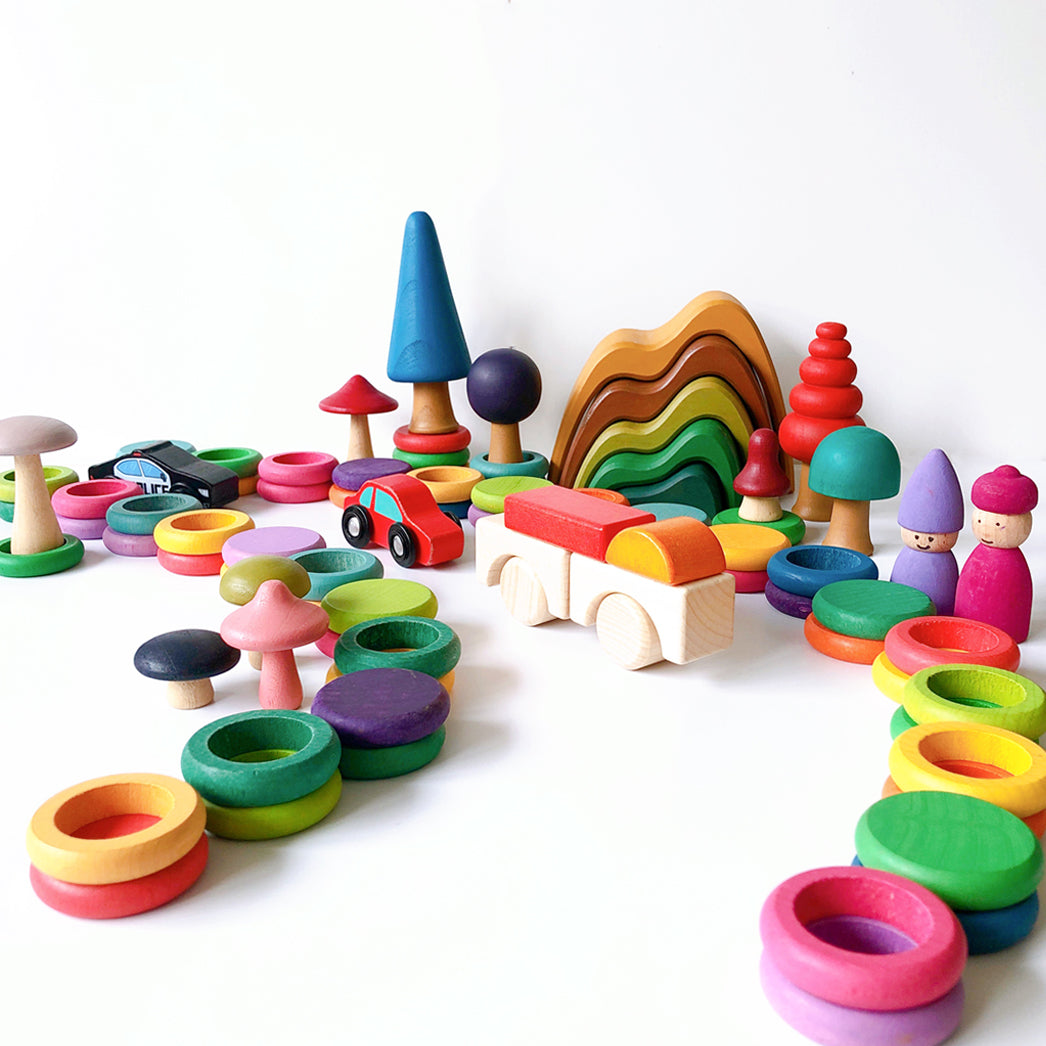 Wooden Loose Parts Small World Play 