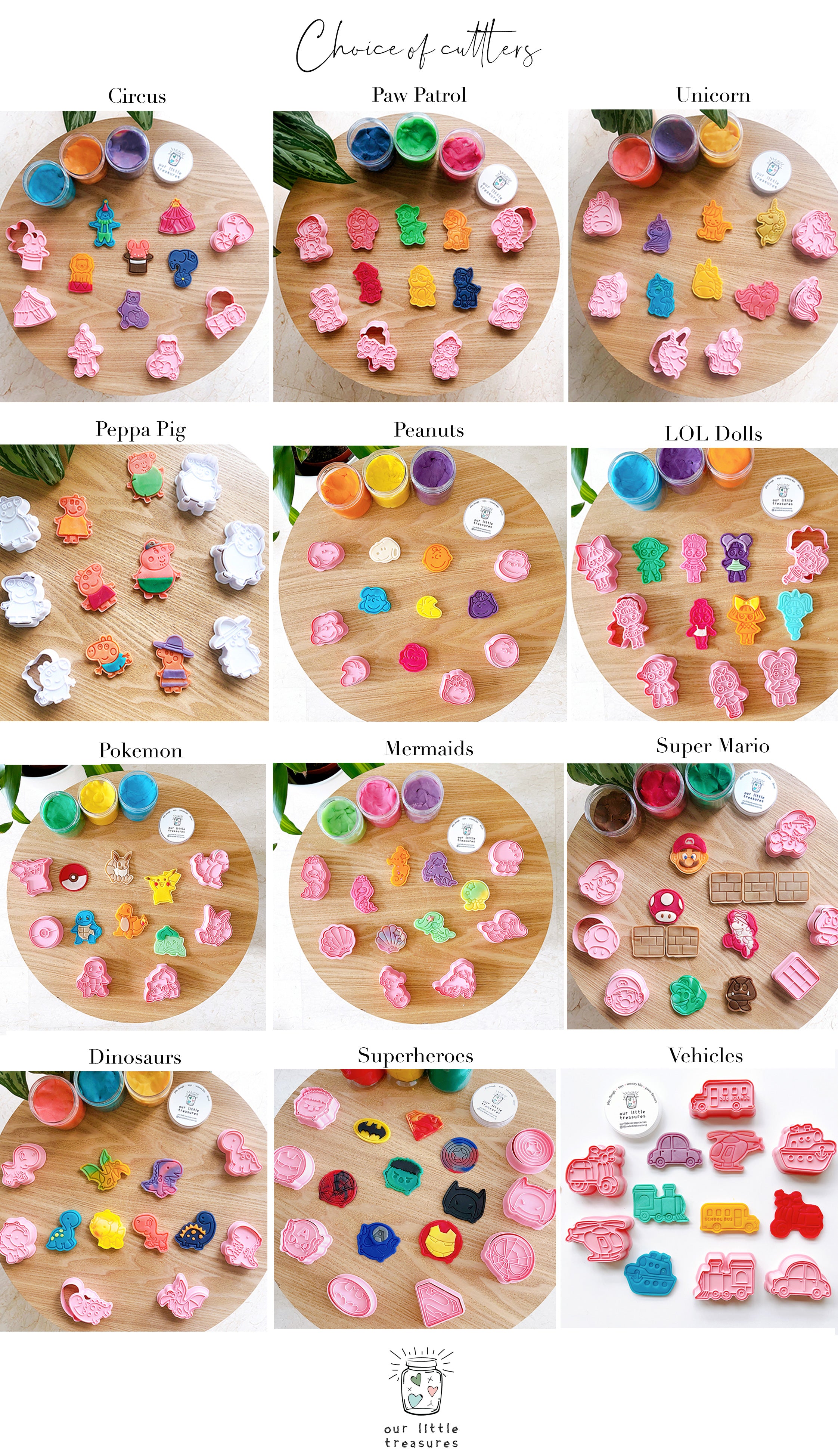 Play Dough Stamps and Cutters