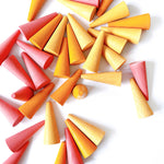 Load image into Gallery viewer, Orange Cones Wooden Loose Parts
