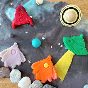 Space Play Dough Sensory Play 