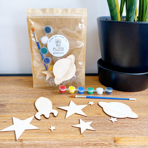 Rocket and Planet Wooden Painting Kit 