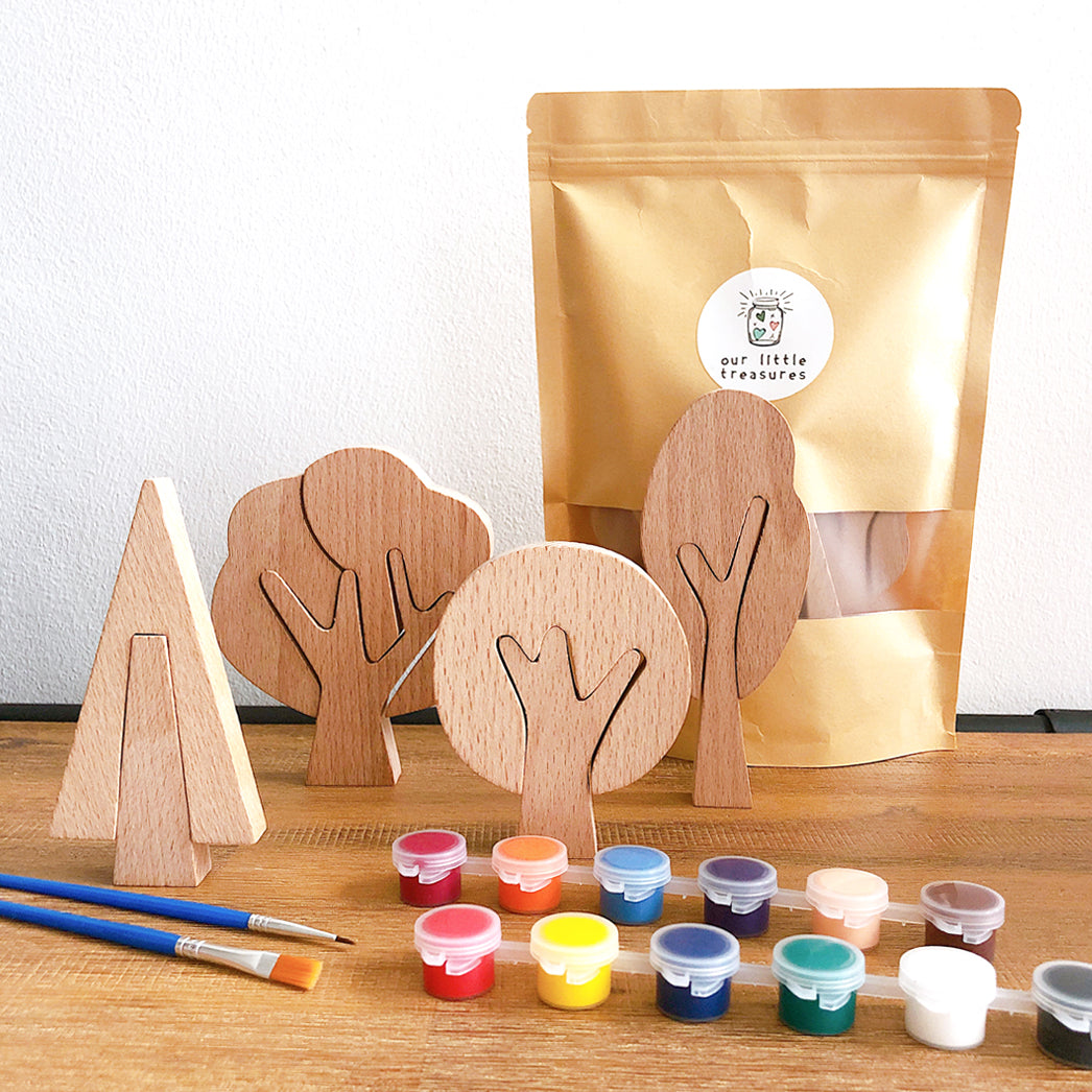 Wooden Tree Puzzle Painting Kit