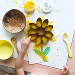 Load image into Gallery viewer, Yellow Coloured Rice Sensory Play 
